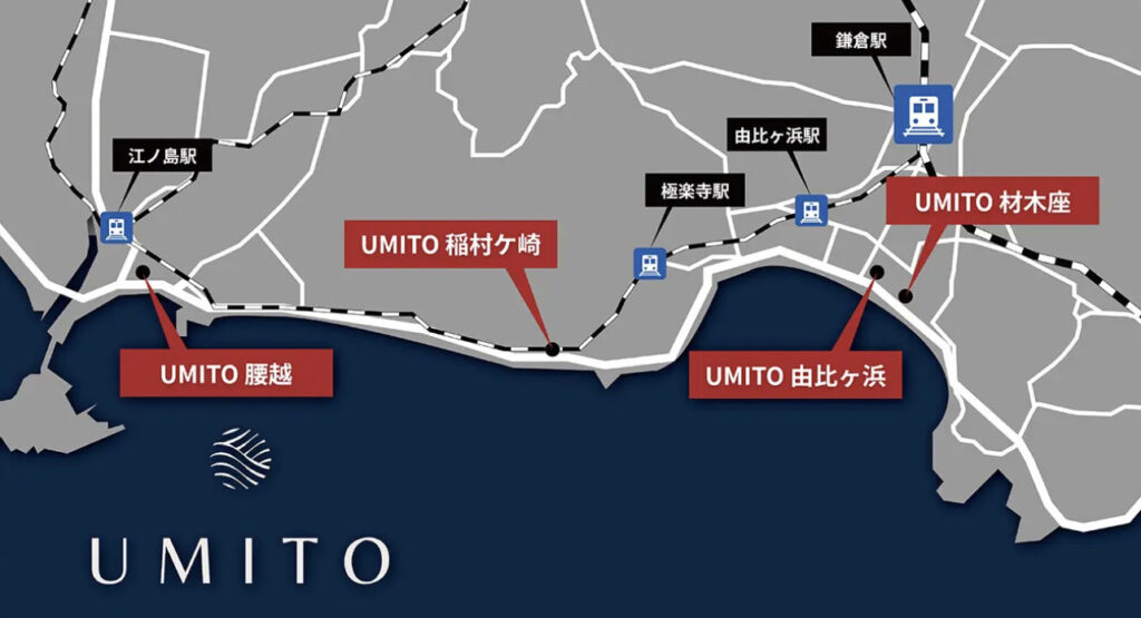 NEXT UMITO鎌倉シリーズの場所の地図